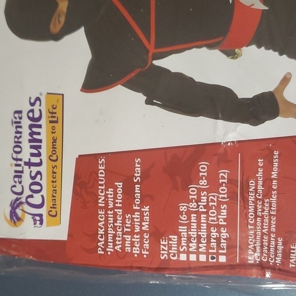 California Costumes Stealth Ninja Sz. L (10-12) - Picture 2 of 4